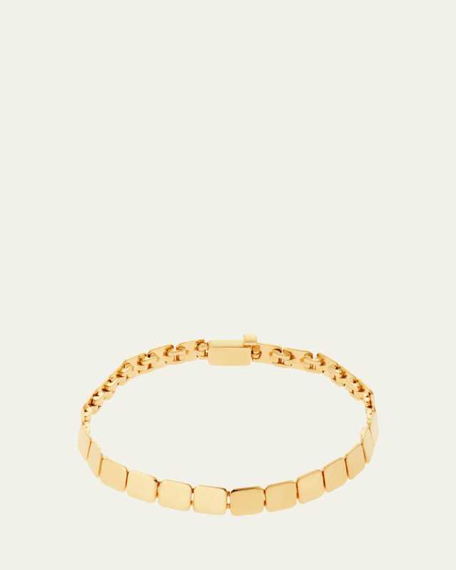 18K Yellow Gold Medium Tile Bracelet
